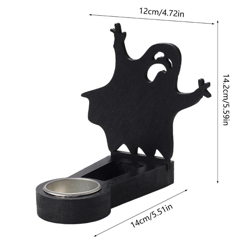Funny Shadows Stand Wrought Iron Halloween Table Candlestick Decoration Home Ornament Candlelights Dinner Candle Holder