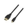 Aisens Micro HDMI High Speed Cable / HEC - A Male-D/Male - 1.8m - 3D and Ethernet Compatibility - Black Color-A119-0117