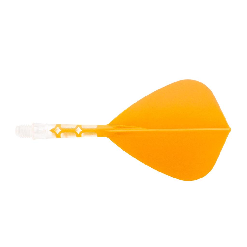 CUESOUL ROSTAK57 T19 Series Mixed Shaft Integrated Kite Shape Set of 3 Two-Tone Dual-Material Flights, Series, (Orange) CS-AK57FZ10M