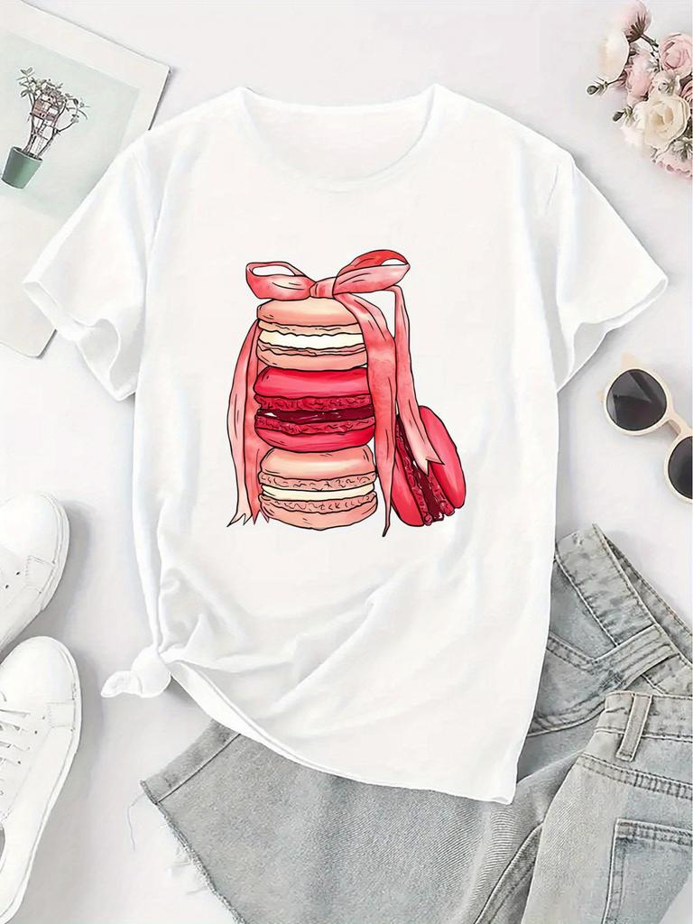 WomenS Black TShirt Fit Everyday Vacation Top Summer for Outfit Sweet Treats Graphic Harajuku Sleeve Casual Aesthetic Clothes