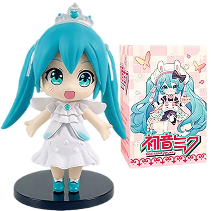 Chibi Hatsune Miku Blind Box Figure - Anime Vocaloid Collectible Model, Cute Desk Decor Surprise Gift for Fans