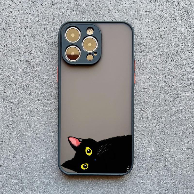 Cartoon Animal Cute Cat Phone Case For iPhone 11 Case iPhone 16 13 15 Pro Max 12 14 Pro Max XS XR X 7 8 SE Shockproof Back Cover