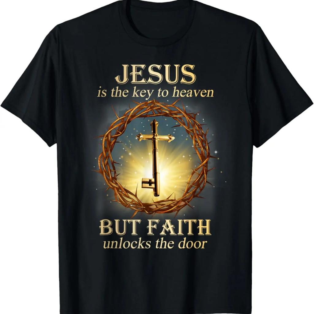 Jezus jest kluczem do nieba, ale wiara otwiera drzwi T-shirt