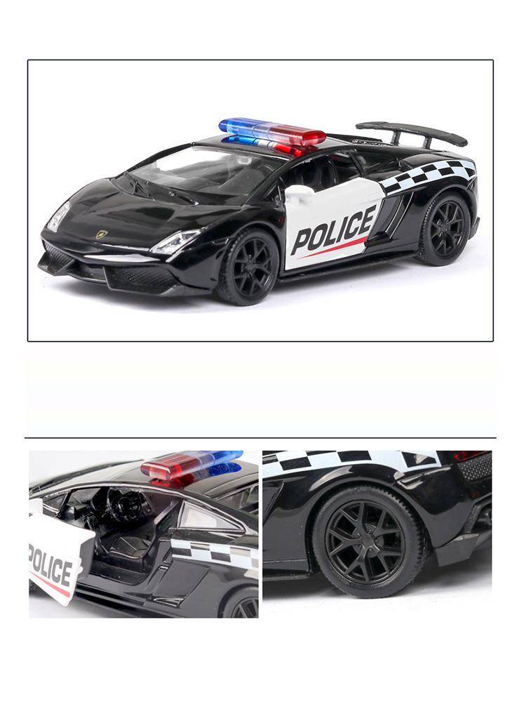 1/36 Mercedes Benz Dodge Police CarToy Model Alloy Diecasts Pull Back Function 2 Doors Opened Rubber Tires Toys For Kids' Gifts