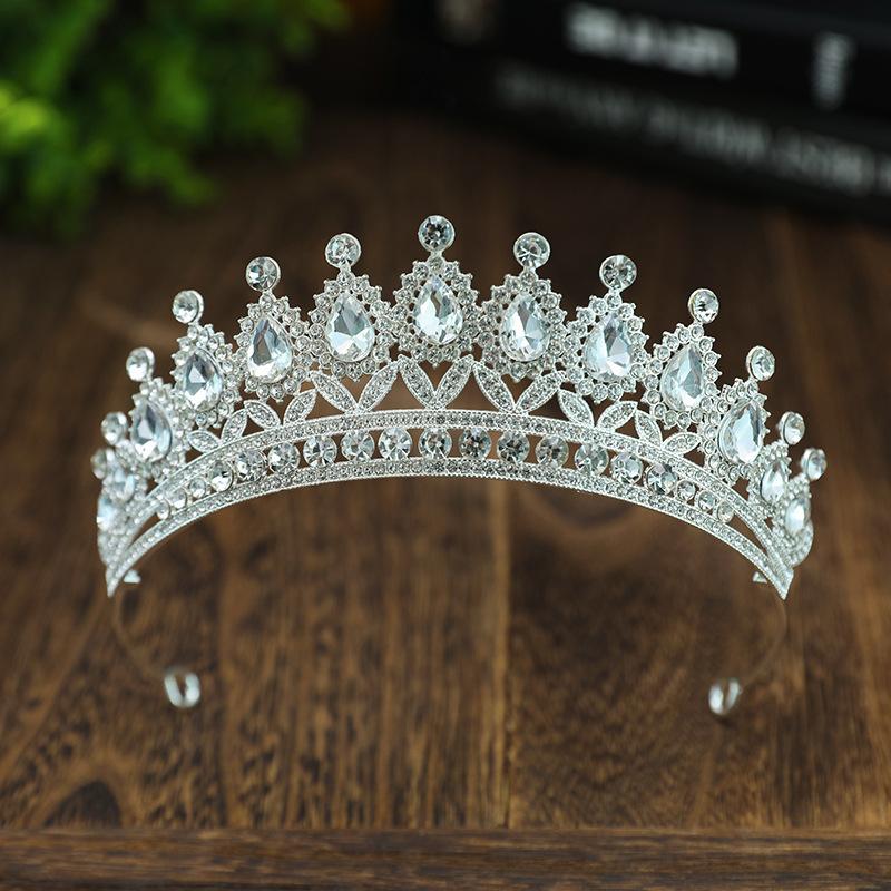 Baroque Retro Black Luxury Crown Bridal Tiara Wedding Dress Birthday Queen Crown Cake Crown