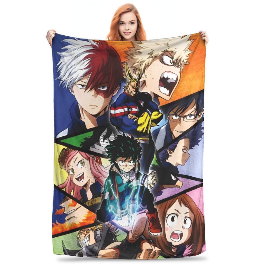 My Hero Academia Decke Liebst du Bakugou wirklich Wolldecken Sommer Klimaanlage Dekoration Weiche Warme Tagesdecke,