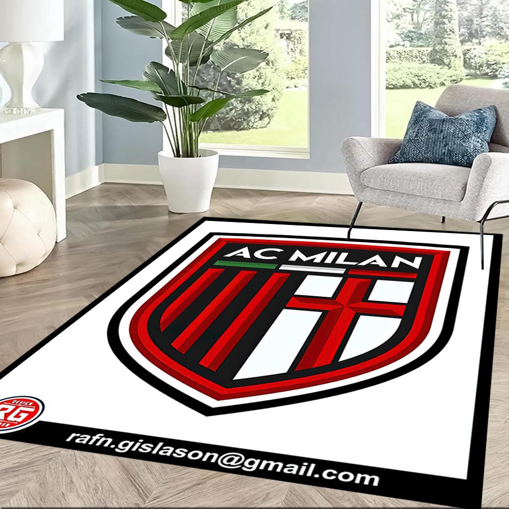 Tappeto Ac Milan Tappeto per Ufficio Adatto per Sala Giochi Studio Soggiorni Balcone Tappeto Antiscivolo Decora Uffici Migliore per Natale