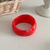 Smudged Wide Chunky Bangle Marbling Cuff Bracelet Vintage Irregular Resin Bracelet  Gifts