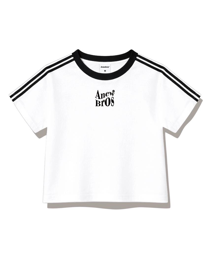 ANEWBROS Bro Name Mark Semi-Crop Track Short Sleeve T-Shirt 6 Colors [Anse_6002]