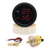 50~150 Celsius Oil Temperature Gauge + 0-10 Bar Oil Pressure Gauge 2 IN 1 Car Gauge with Sensor Red backlight for 12v/24v