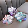 2024 New Arrival Light-Up Cartoon Shoes for Girls – Leather Sports Shoes for Toddlers & Kids