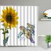 Sprchový závěs s tulipány, Farma červený náklaďák, Slunečnicová rostlina, Motýl, Krajina, Koupelnová dekorativní zástěna, Sprchový závěs