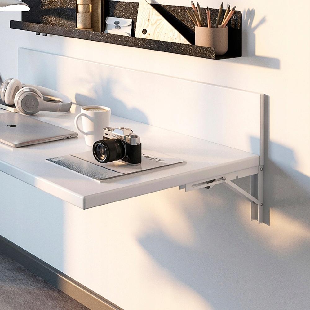 2X Foldable Table Top Shelf Support Bracket Strong Durable - 400 White Tmy
