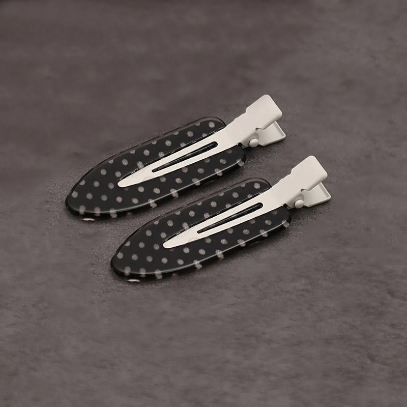 Černé bílé puntíkované akrylové sponky do vlasů Minimalistické Pevné držení Vhodné pro každodenní nošení Party oblečení Doplňky pro styling vlasů