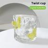 200Ml Butterfly Crystal Glasscup Ins Transparent Beer Juice Milk Glass New Home Exquisite Irregular Whiskey Decorative Glass