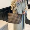 Women Large Capacity Printed Vintage Korean Style Casual Commute Fashion Hand Shoulder Tote Bag
