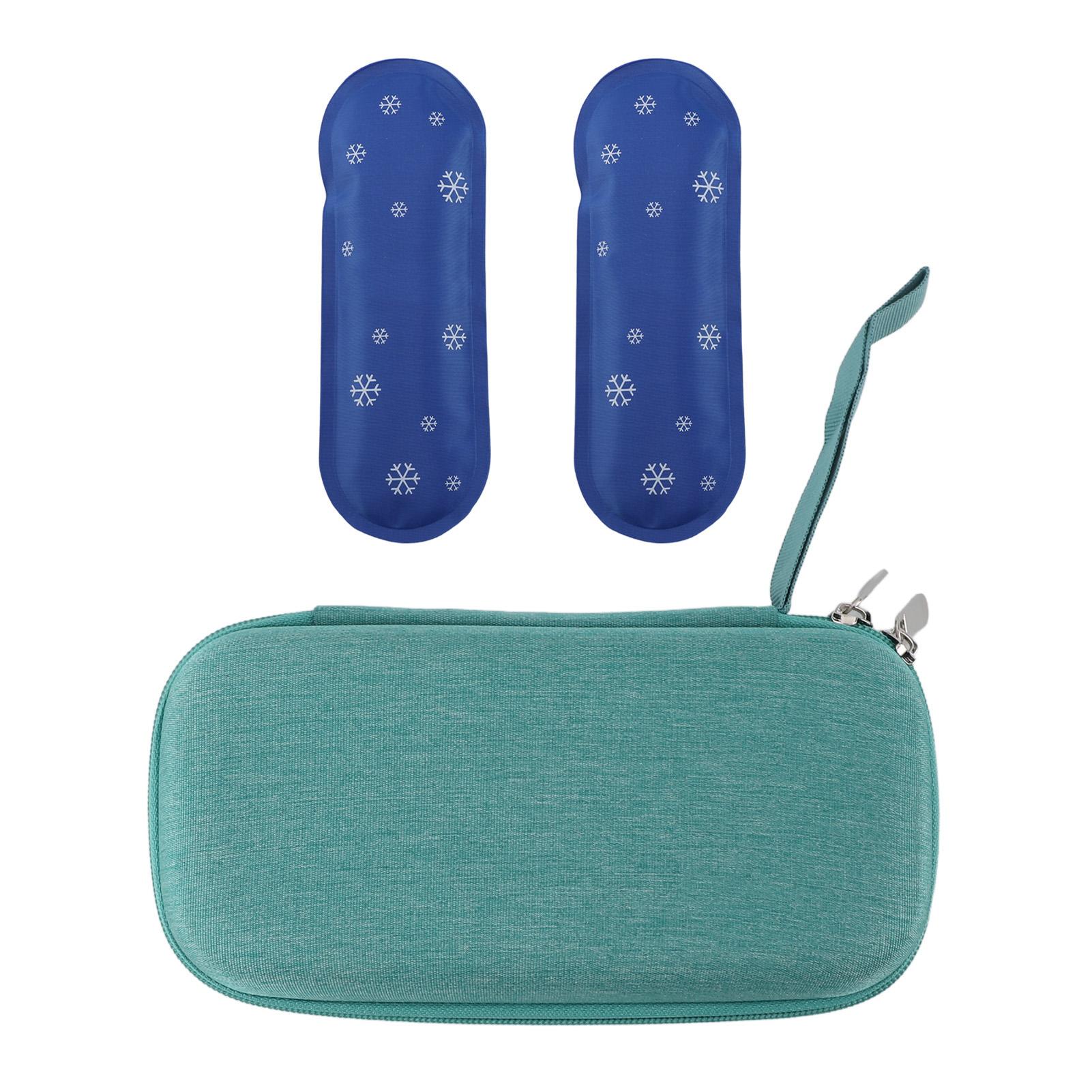 

Дорожный футляр для охлаждения инсулина, портативная сумка-холодильник для инсулина с 2 пакетами для льда, внутренний карман для инсулиновой ручки