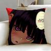 anime Kaii to Otome to Kamikakushi Cushion Cover Soft  EasyWash Pillow Case  Versatile for Couch Bed Travel and Office