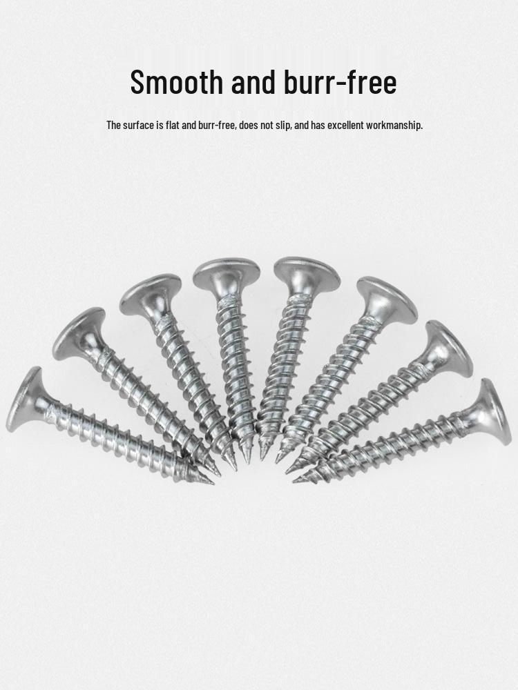 304 Stainless Steel Phillips Countersunk Self-Tapping Drywall Screws for Woodworking & Gypsum Board, M3.5