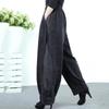 High Waist Elastic Wide Leg Harem Jeans Loose Slimming Lantern Pants Large Size Casual Long Trousers for Womens