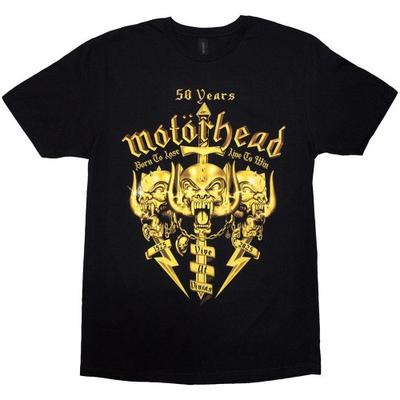 Motorhead Unisex Adult 50 Years Swords & Warpig T-Shirt