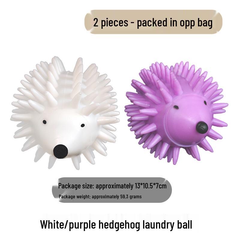 Silicone Hedgehog Anti-Tangle Laundry Ball - Soft, Magic Decontamination and Lint Removal Cleaning Solution