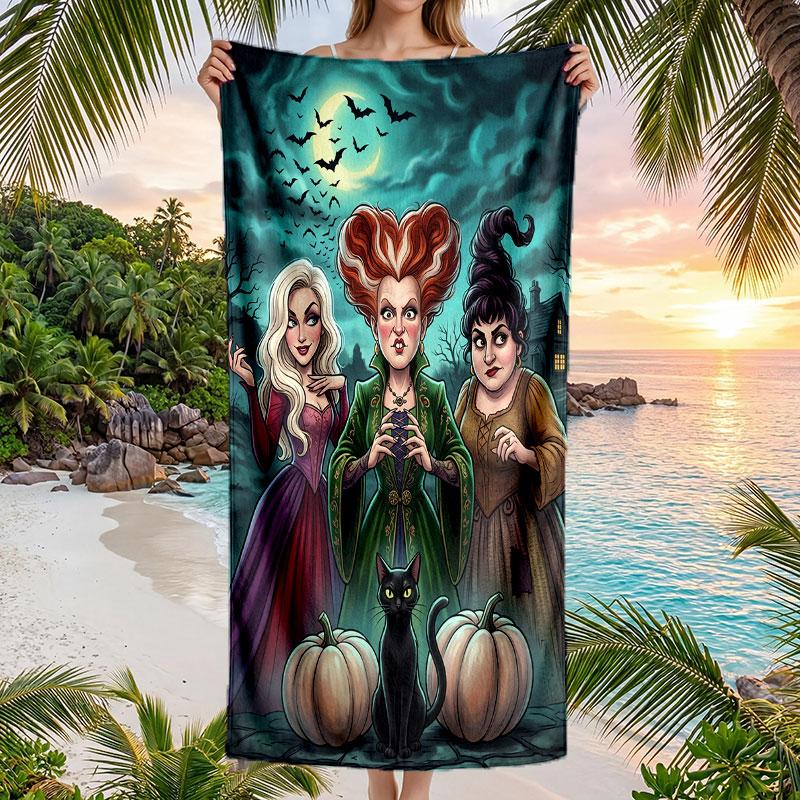 Large Beach Towel Quick Dry Absorbent Towel For Beach IndoorHocus Pocus Sanderson Sisters