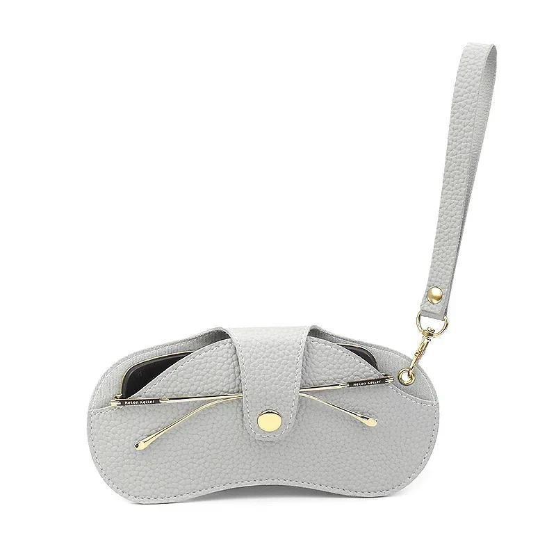 PU Leather Glasses Bag Fashion Portable Spectacle Case Sunglasses Storage Hanging Bag Glasses Case Protective Cover