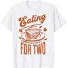 Eating for Two Thanksgiving Couples Pregnancy Announcement T-Shirt