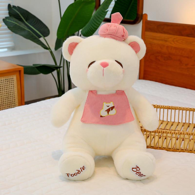 Plush Baking Bear Toy Cartoon Soft Stuffed Animal Doll Cute Bakery Decor Gifts