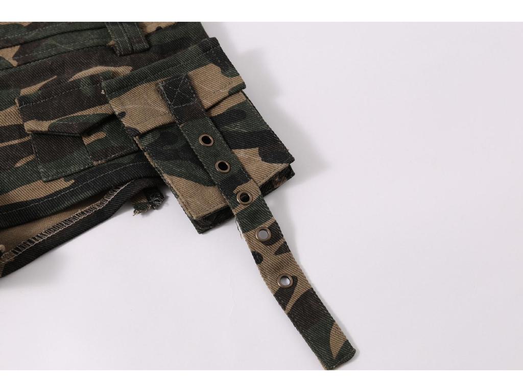 Summer 2026 New Spicy American Girl Camouflage Low-Rise Shorts