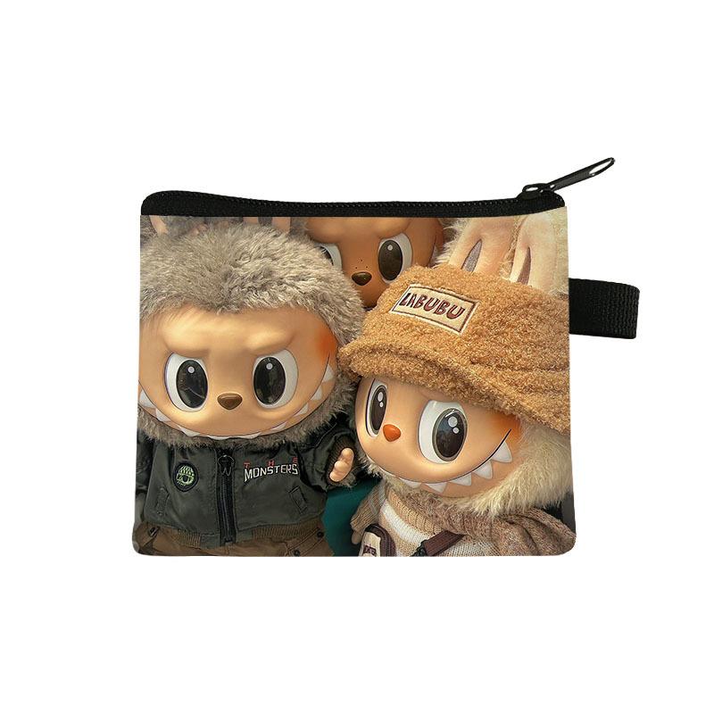 Labubu Coin Purse Printed The Monster Change Money Wallet Key Pouch Lipstick Bag