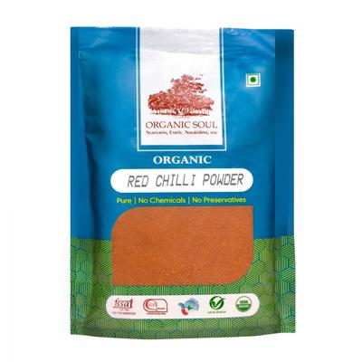 Organic Ground Red Chili Peppers (100 G), Organic Red Chilli Powder, Organic Soul