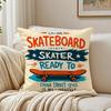 Fashionable American Graffiti Prints Cushion Cover Linen Pillowcase Soft  for Sofa Bed Home Room Decor
