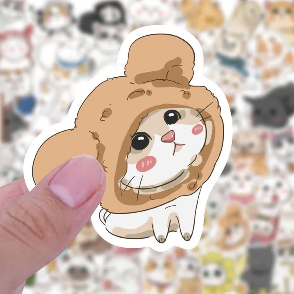 10/30/50pcs Kawaii Cartoon Cat Stickers Funny Graffiti Decals Waterproof DIY Water Bottle Phone Suitcase Cute Kitten Sticker Toy