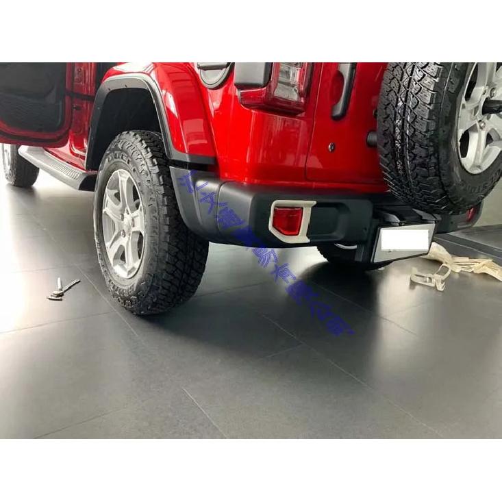 For Jeep Wrangler JL 2018-   ABS Chrome Rear Fog Light Red Lamp Cover Trim Molding Bezel Garnish Sticker