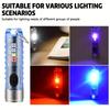 Mini Keychain Flashlight Type-C Fast Charging IP65 Waterproof Torch Lamp With Magnet Multifunction Warning Camping Flashlight