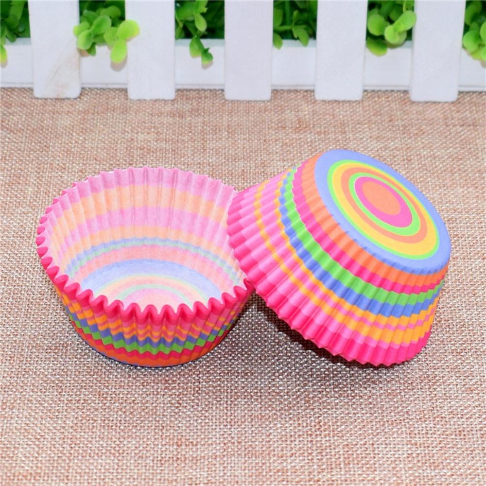 100Pcs Muffin Cupcake Paper Cups Cupcake Liner Baking Muffin Box Cup Case Party Tray Cake Decorating Tools Birthday Party Decor