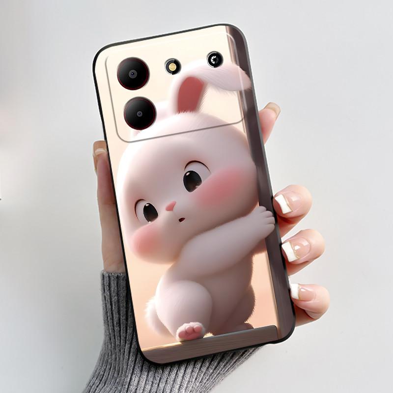Süße Cartoon Hülle Für ZTE Blade A54 Fundas Capa Druckschale Schutzhülle Weiches Silikon Schwarzes Gehäuse Coque