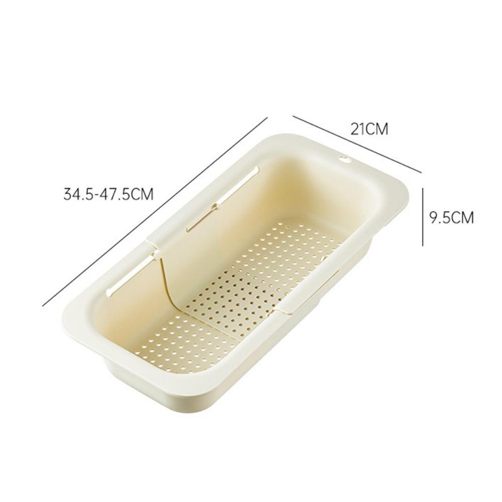 Cesta Drenadora de Fregadero de Doble Capa Gran Capacidad Cesta de Almacenamiento Extensible para Fregadero Colador Multifuncional Seguro para Contacto con Alimentos