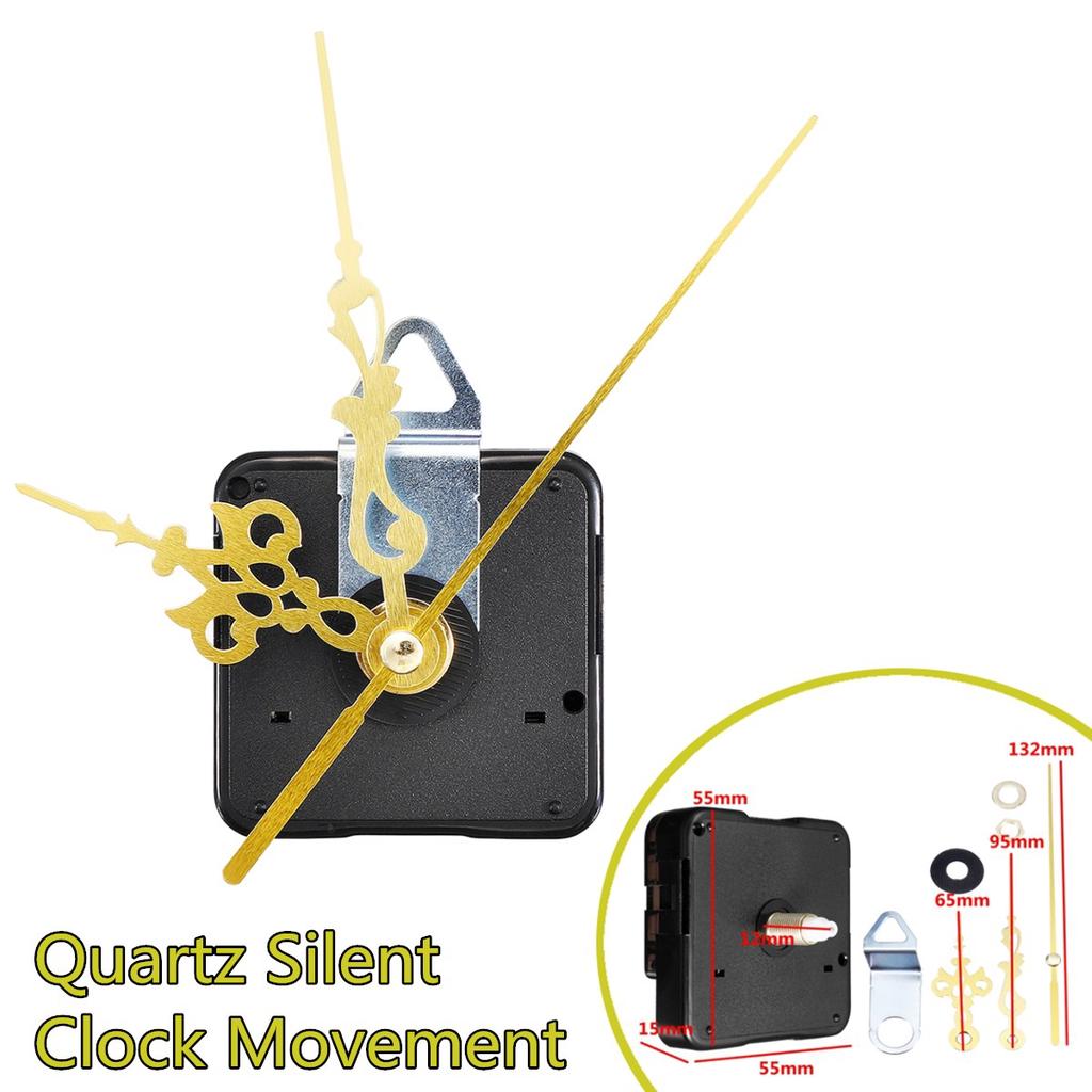 Buy Gold Hands Quartz Silent Wall Clock Movement Mechanism Moudle Hands ...