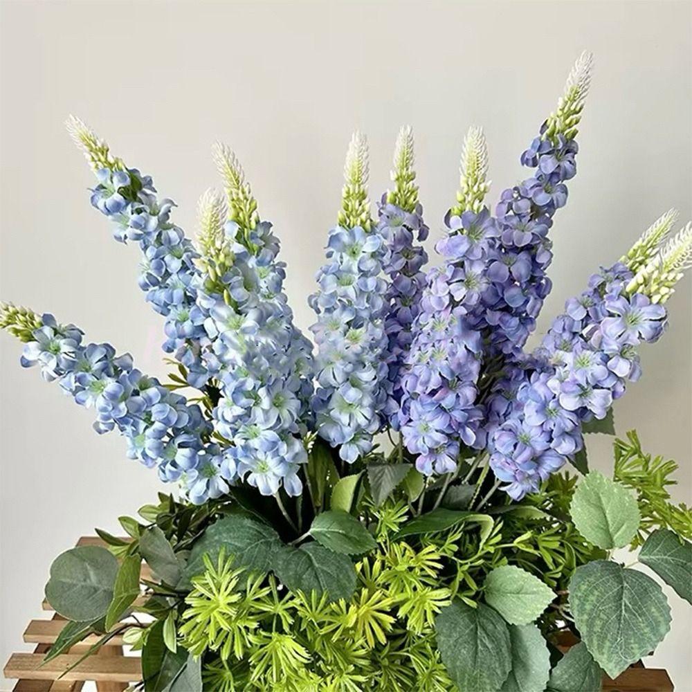 5 Stems Hyacinth Artificial Flowers Silk Petal Multicolor Simulation Snapdragon Flowers Floral Arrangement