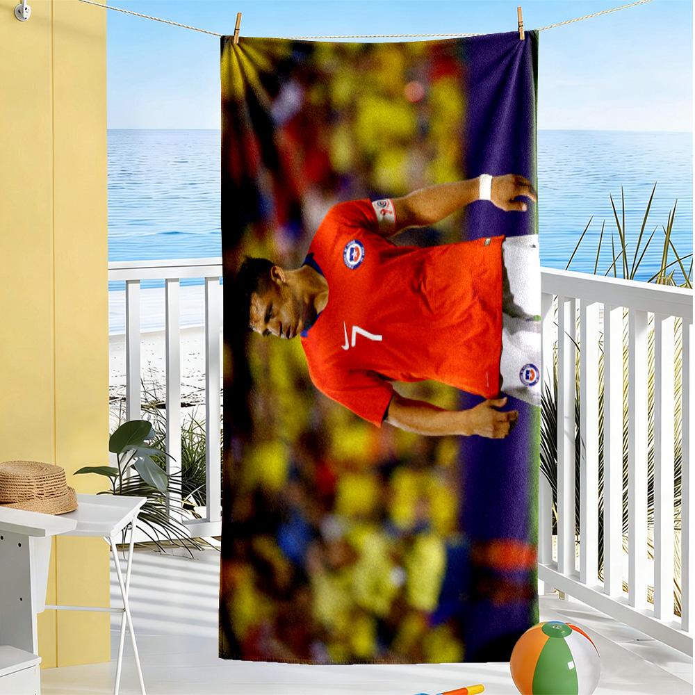 Manchester Player Portrait Beach Towel Quick-Dry Soft Microfiber Comfortable Lightweight