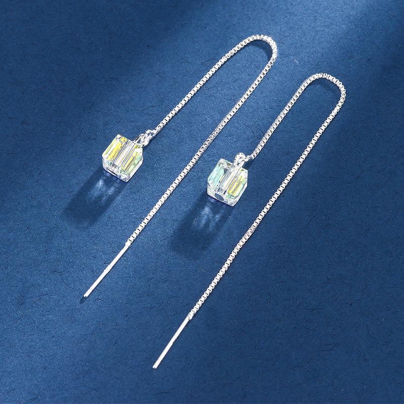 Europäische und Amerikanische Schwarze Tropfen Quaste Lange Ohrringe Neue Mode Party Luxus Accessoires Für Damen Temperament Schmuck