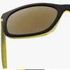 Puma Pu0088sk 001 Ripper Square Horn Rimmed Over Asian Fit Mirror Sunglasses