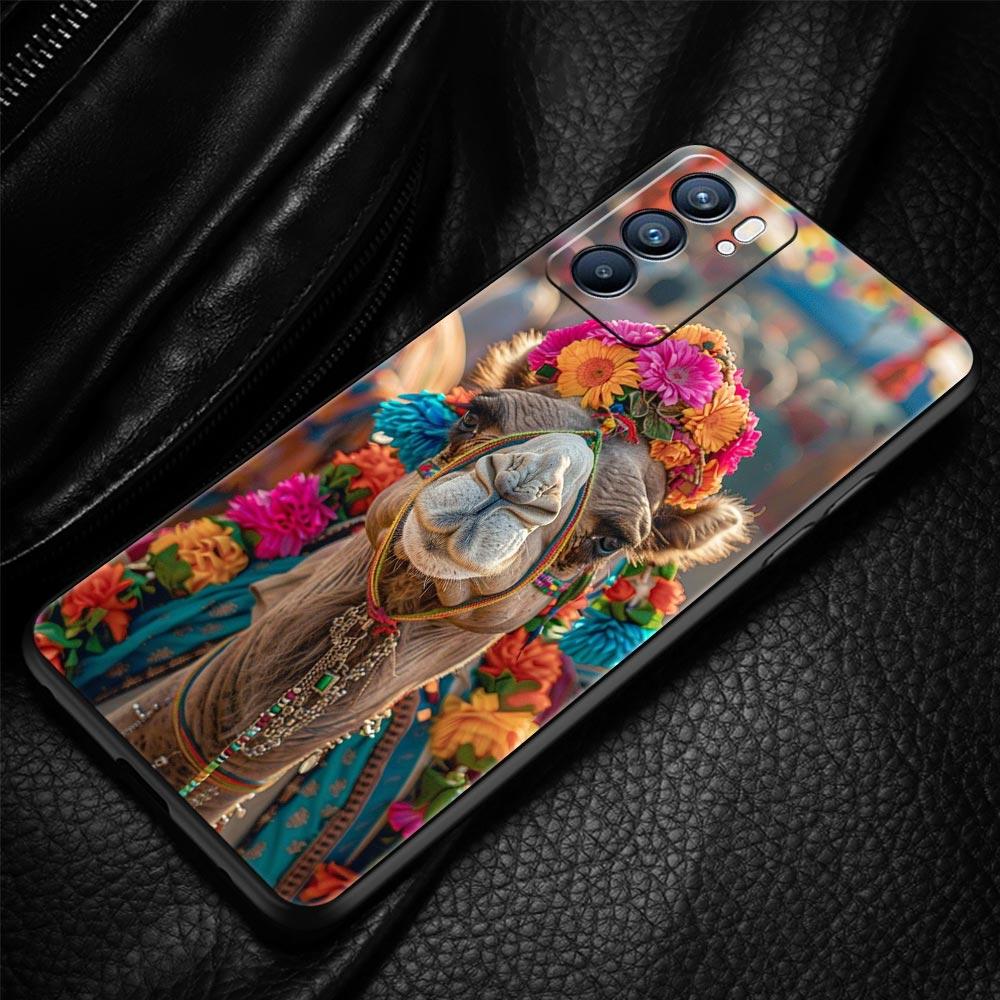 Animal Camel Phone Case For Oppo A17 A31 A54 A57 A78 A79 A98 Find X5 X6 Reno 6 7 8 10 11 12 13 F Pro 5G Soft TPU Cover Funda Bag