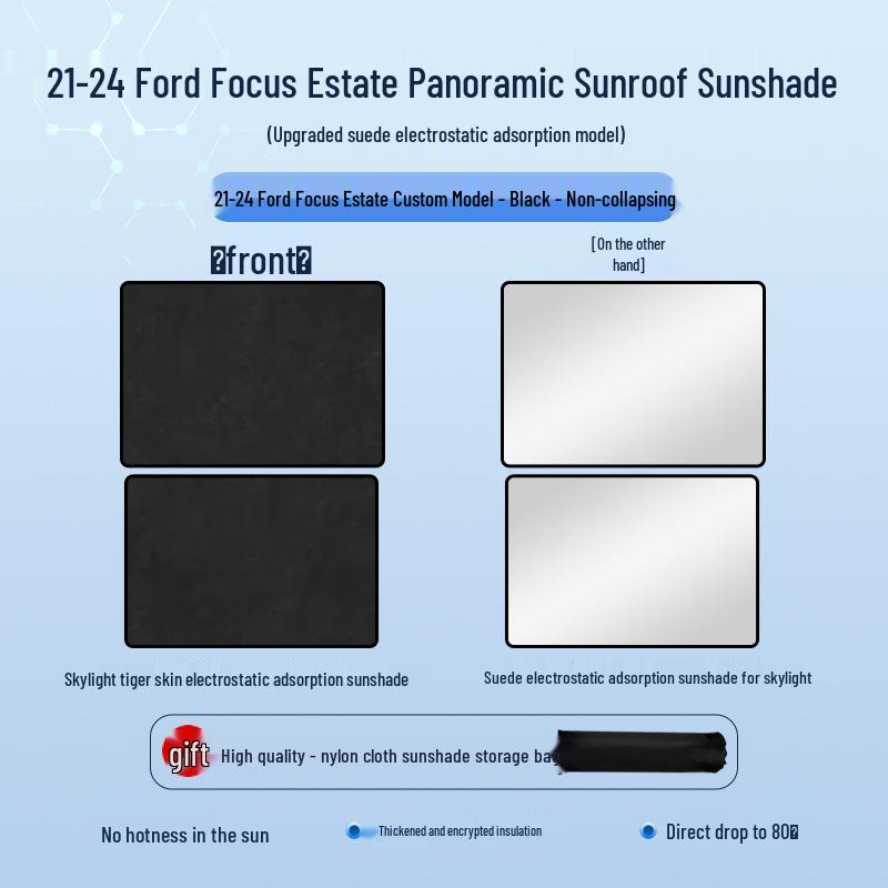 Ford Focus 2021 Estate Sunroof Sunshade – Heat Insulation & Privacy Protector