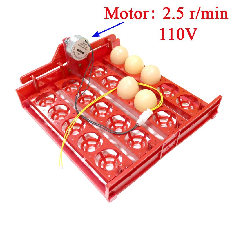 20 Eggs Incubator Turn Eggs Tray 220V/110V/12V Motor Chicken Eggs Automatic Hatching DIY Incubator Accessories Equipment 1 Set