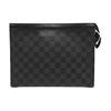 [Použité] Pochette Voyage MM 'Černé plátno Damier Graphite' - Dobrý stav #1UA61GE
