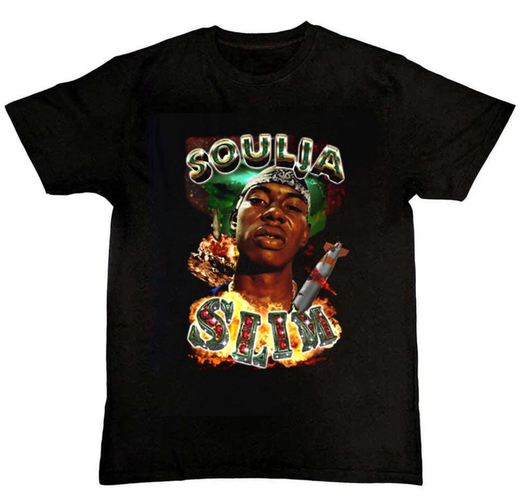 Nadir! Soulja Boy Slim Hayranlar İçin Hediye Siyah S'den 5XL'e Unisex Gömlek CK564